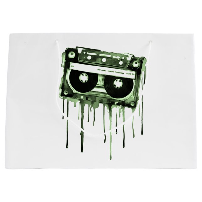 Vintage Audiokassette Große Geschenktüte (Vorderseite)