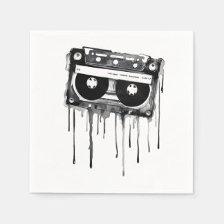 Vintage Audiokassette Serviette