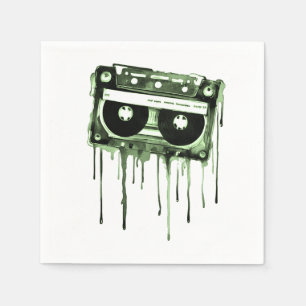 Vintage Audiokassette Serviette