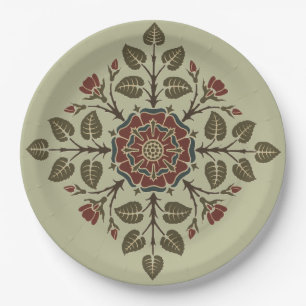 Vintage Audsley Tudor-Rose im viktorianischen Must Pappteller