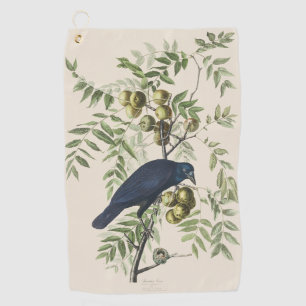 Vintage Audubon Amerikanische Krähe Vogel Natur Ku Golfhandtuch
