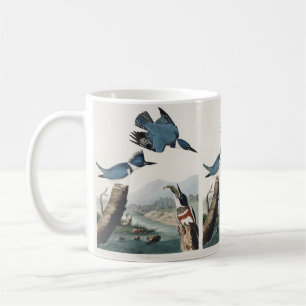 Vintage Audubon Gürtel-Eisvogel-Vogelkunst Kaffeetasse