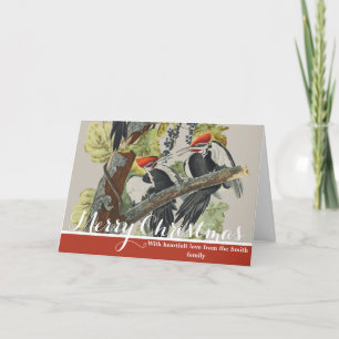 Vintage Audubon Helmspecht-Vogelkunst Feiertagskarte