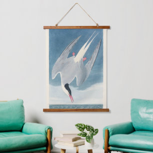 Vintage-Audubon-Küstenvogel-Kunst der Karktärnsees Wandteppich Mit Holzrahmen