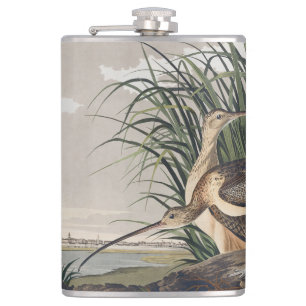 Vintage-Audubon-Langschnabel-Brachvogel-Vogel-Kuns Flachmann