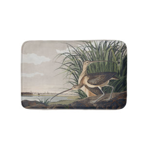 Vintage Audubon Long-billed Curlew Vogelkunst Badematte