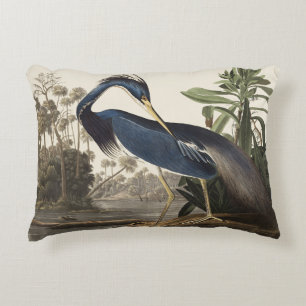 Vintage Audubon-Louisiana-Reiher-Vogelkunst Dekokissen