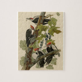 Vintage Audubon-Pileated-Woopecker-Vogelmalerei Puzzle