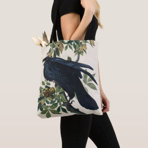 Vintage-Audubon-Raben-Vogel-Naturkunst