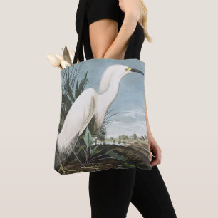 Vintage-Audubon-Schneereiher-Weißer-Reiher-Vogel-K