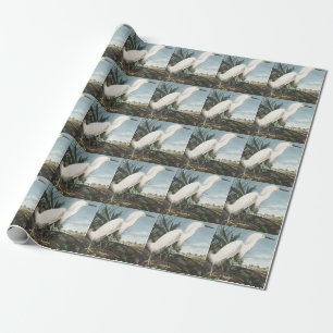 Vintage-Audubon-Schneereiher-Weißer-Reiher-Vogel-K Geschenkpapier
