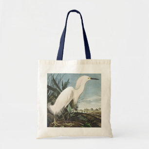 Vintage-Audubon-Schneereiher-Weißer-Reiher-Vogel-K Tragetasche