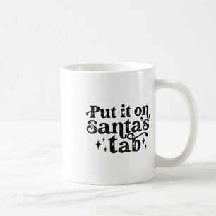 Vintage Auf Santas Rechnung Weihnachten Holiday Wo Kaffeetasse