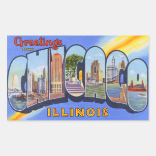 Vintage Aufkleber Chicagos Illinois