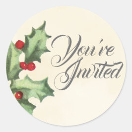 Vintage Aufkleber für den Holly-Umschlag Aufkleber