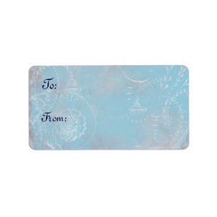 Vintage Aufkleber für die Blue Toile Adressaufkleber