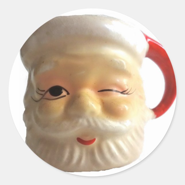Vintage Aufkleber für die Weihnachtszeit (Winking) (Vorderseite)