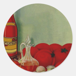 Vintage Aufkleber Geschenk Barbeque Sauce Tomaten