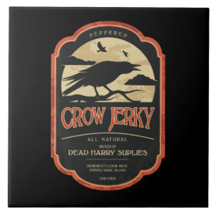 Vintage Aufkleber-Halloween-Krähen-Fliese Trivet Fliese