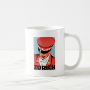 Vintage Aufkleber-Kunst Reise-Zürichs die Schweiz Kaffeetasse