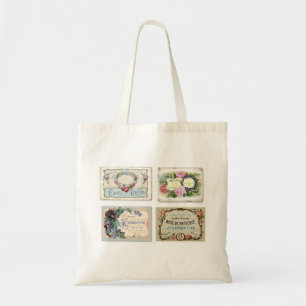 Vintage Aufkleber-Tasche, Vintage Franzosen Tragetasche