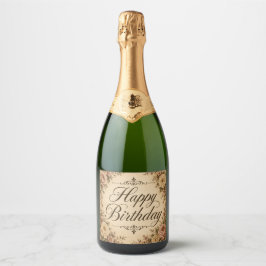 vintage Aufschrift Geburtstags Champagner Flaschen