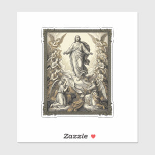 Vintage-Aufstiegs-Engel-Gravur-Vektor-Kunst_1 Aufkleber