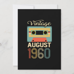 Vintage August 1960 60. Geburtstag 60 Jahre Gesche Einladung