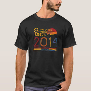 Vintage August 2014 8. Geburtstag 8 Jahre alt T-Shirt