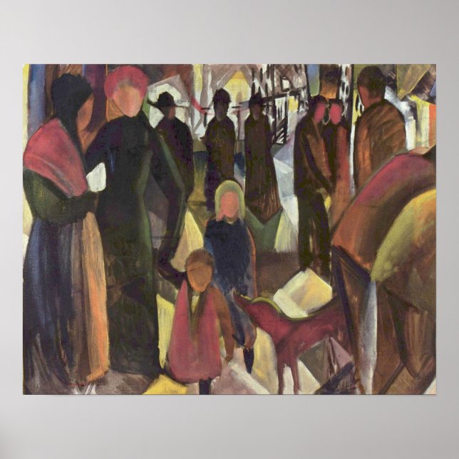 Vintage August Macke Abschied Poster (Vorne)