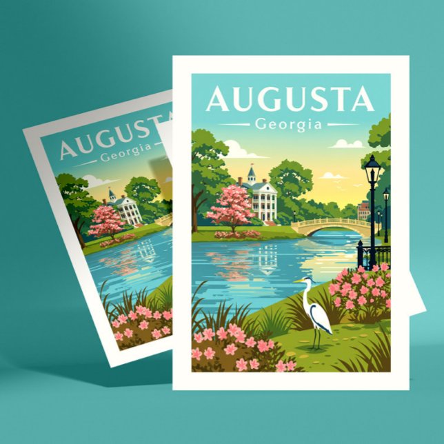 Vintage Augusta Georgia Postkarte (Von Creator hochgeladen)