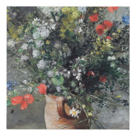 Vintage Auguste Renoir Gelbe Rosa Vase der Blume Künstlicher Leinwanddruck