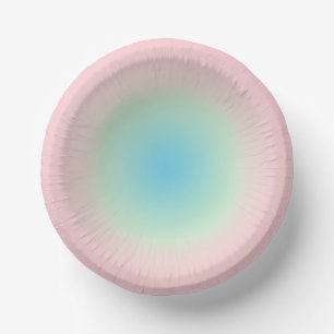 Vintage Aura Blau Rosa Farbverlauf Ombre Pappteller