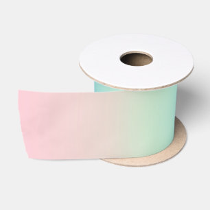 Vintage Aura Blau Rosa Farbverlauf Ombre Satinband
