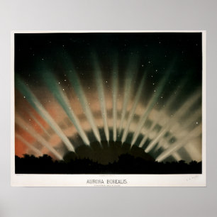 Vintage Aurora Borealis verstärkt Poster
