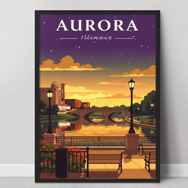 Vintage Aurora Illinois Poster (Von Creator hochgeladen)