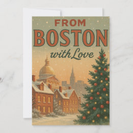 Vintage aus Boston mit Liebe Weihnachten