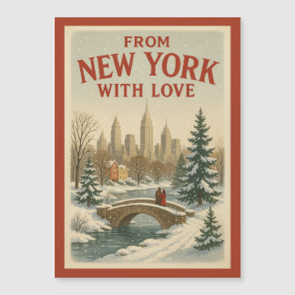 Vintage aus New York mit Liebe Magnetkarte
