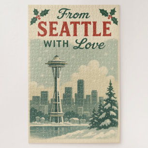 Vintage aus Seattle mit Liebe Puzzle