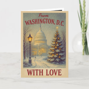 Vintage aus Washington, DC mit Liebe Weihnachten