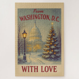 Vintage aus Washington, DC mit Liebe Weihnachten Puzzle