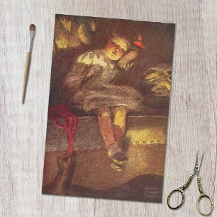 Vintage Ausländerabenteuer im Wunderland Seidenpapier