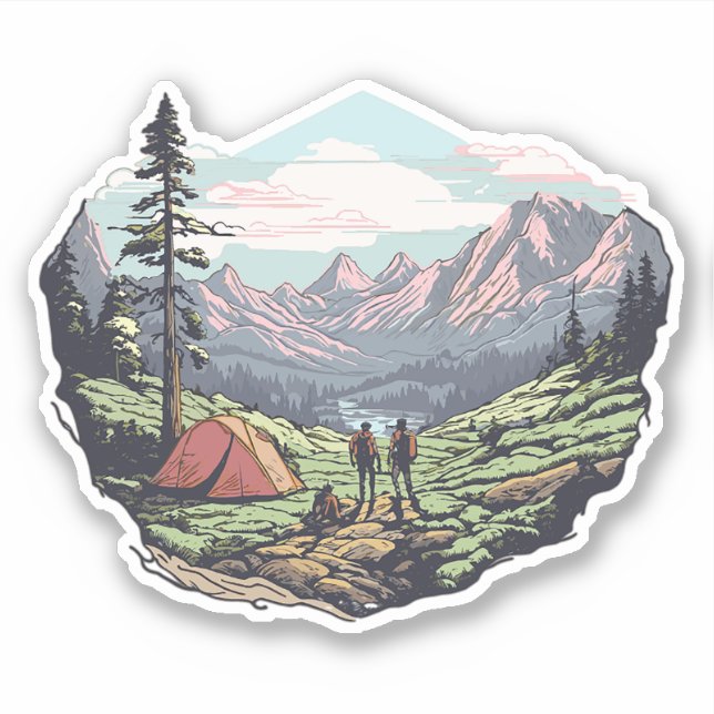 Vintage Außenanlage Aufkleber (Vorderseite)