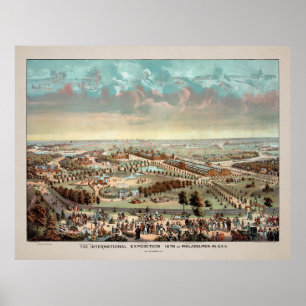 Vintage Ausstellung Philadelphia 1876 Poster