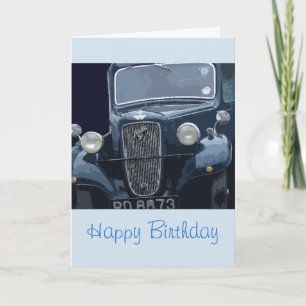 Vintage Austin Geburtstag für Senioren Karte