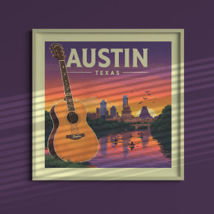 Vintage Austin Texas Poster