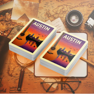 Vintage Austin Texas Spielkarten