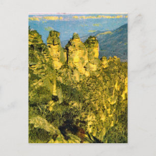 Vintage Australien, Australien, Three sisters Fels Postkarte