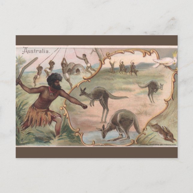 Vintage Australien Postkarte (Vorderseite)