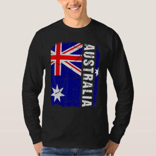 Vintage australische Flagge Australien Stolz Wurze T-Shirt